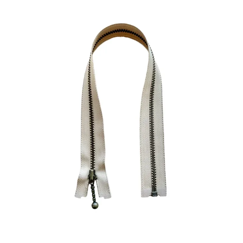 YKK Delbar Blixtlås Antik Mässing 6 mm 45 cm Kundfavorit
